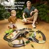 Dinosaur Toy Race Track: 281pcs, Flexible Railways, 4 Dinosaurs, 2 Electric Racing Cars with Lights. Gift for Children 3-6 Years