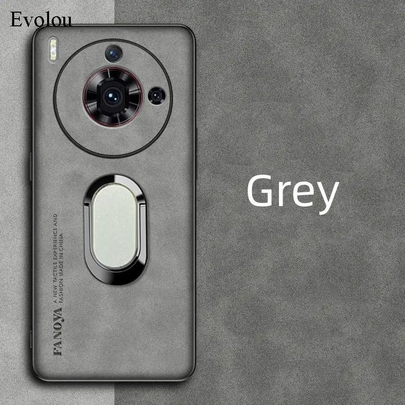 Para ZTE Nubia Z70 Ultra Funda con Soporte de Anillo de Cuero de Oveja Para Nubia Z50 Ultra Z60S Pro Protección de Lente Funda a Prueba de Golpes