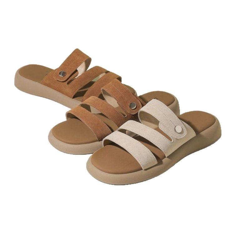 Popular Slippers Summer Sandals Women Wear 2025 Platform New Fashion Beach Word Non-slip Casual Versatile