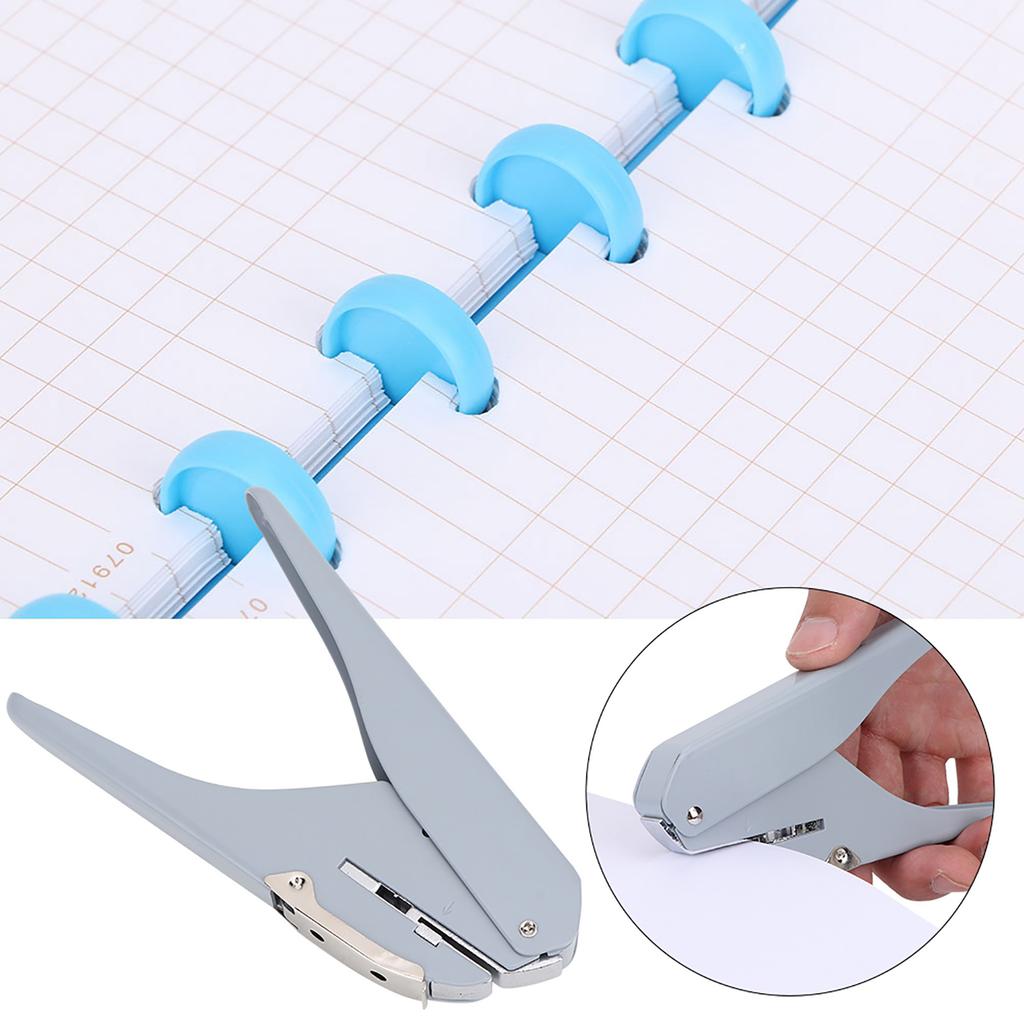 Mushroom Hole Puncher LoosE Leaf Page Punching Machine Offices School Supplies ( Gray)