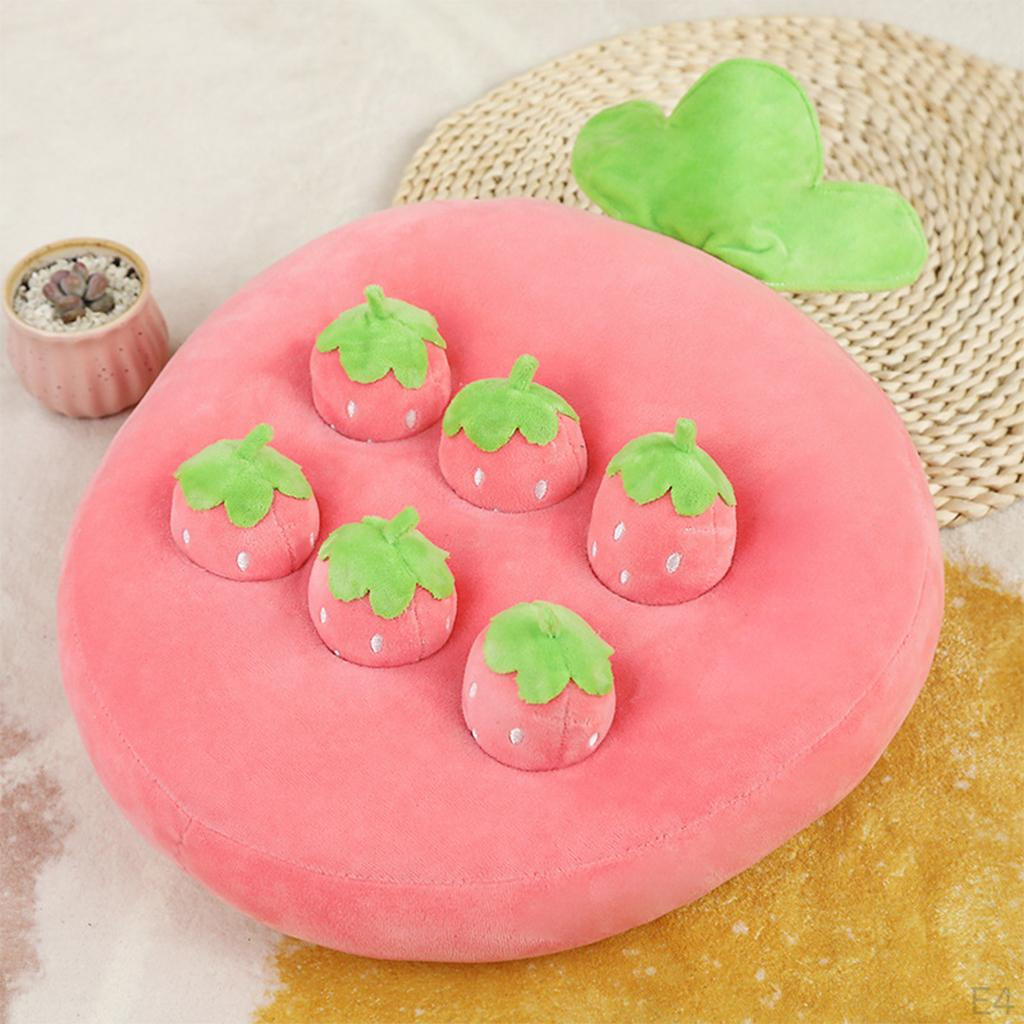 Children Toy Picking Simulation Fruits Ground Mini Pillow Pretend Play Parent-child Interactive