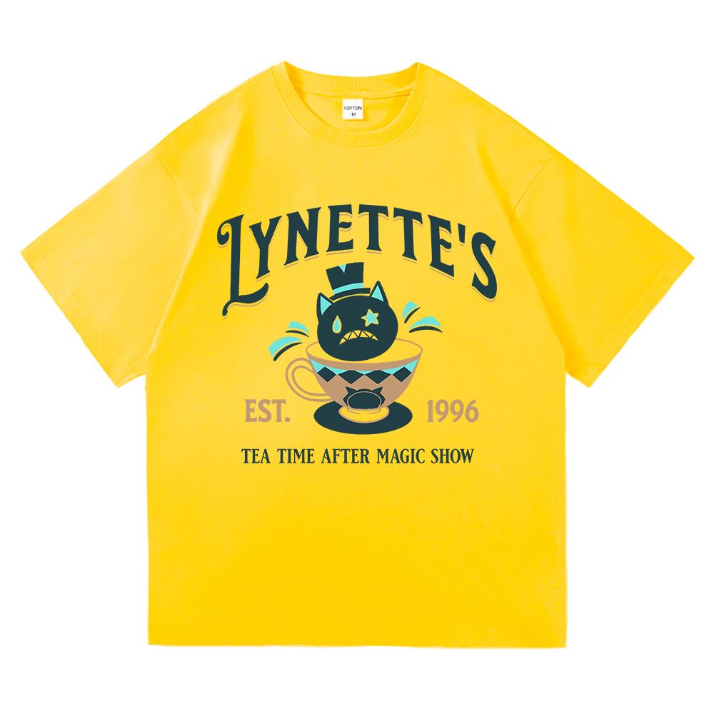 

Genshin Impact Lynette Themed T Shirt Fashion Men Funny Anime Video Game T-Shirt Unisex High Quality Vintage Cotton Tees Shirts 4XL