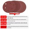 5" 6/8-Hole Red Sanding Discs with Hook & Loop, 125MM