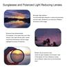 Polarized Glasses 52mm ND2-400 Filter Lens Round Shape Adjustable Light Reducing Sunglasses for Fishing