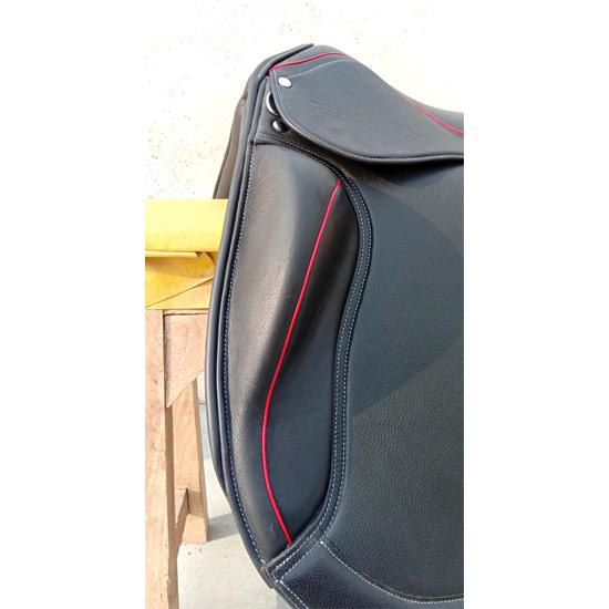 Wildrace Leather Dressage Monoflap Changeable Gullets Saddle, Size 17", 17.5", 18"