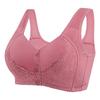 Plus Size Comfort Bra with Lace Trim and Wide Straps