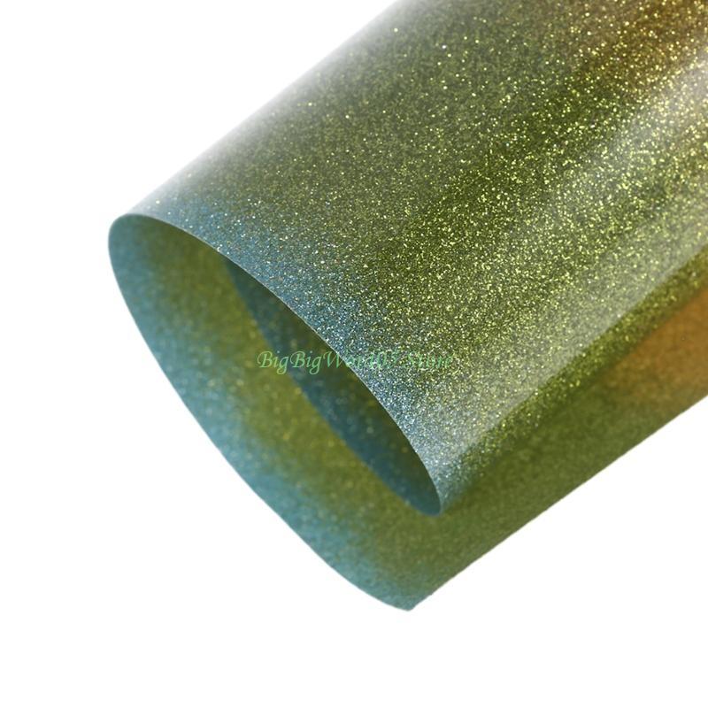 24TE Lettering Film Glitter Rainbow Heat Transfer Vinyl Roll Heat Press Iron DIY Man Women T-Shirts Craft Gifts Accessories