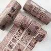 4 Rolls Per Box Retro Tape Scrapbook Map Decoration Hand Account Collage DIY Album Decoration Student Stationery Gift Tape