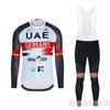 Mens Long Sleeve Cycling Jersey Set Tour De France Team Style Performance Riding Apparel