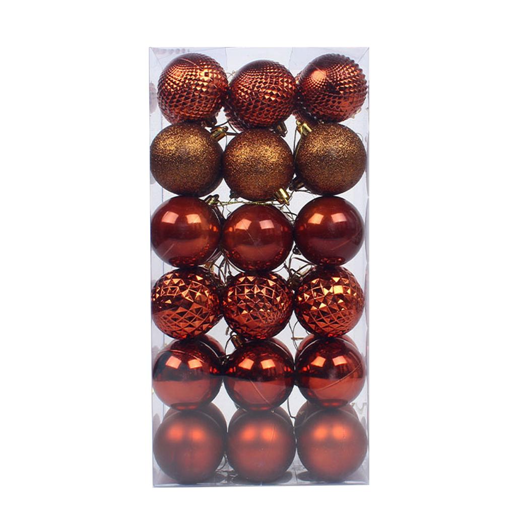 Christmas Ball Ornaments 36 Pcs Christmas Tree Decorations Set 2.4in Shatterproof Plain Color Plastic Balls for Holiday