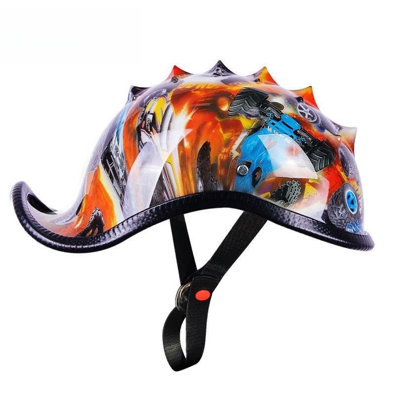 Half face Motorcycle Helmet vintage retro scooter jet helmet Cruiser Vintage Open Face Helmets With Windproof Collar