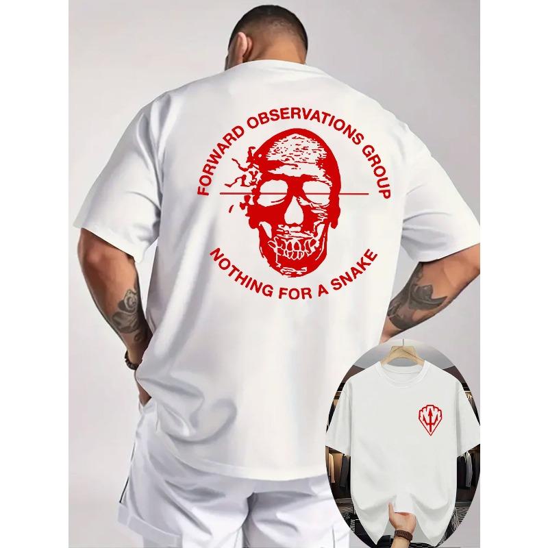 Summer New Front Scout Team Print Classic Trendy Men s Casual Fashion Short Sleeve Crew Neck Comfortable Breathable Daily Wear T-Shirt S