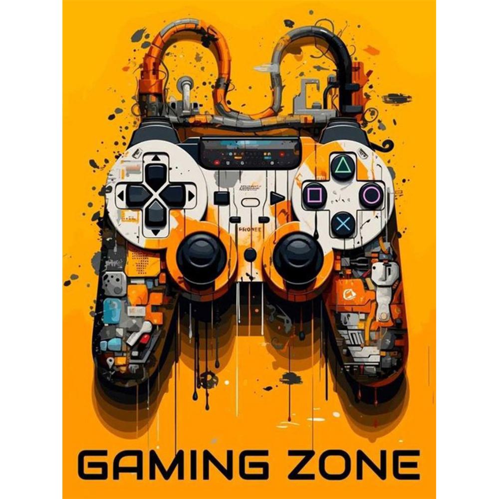 Colorful Neon Light 5D DIY Diamond Painting Kit Game Machine Sticking Diamond Embroidery Handmade Mosaic Home Decoration