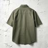 Camicia da lavoro casual da uomo a maniche corte in cotone utility