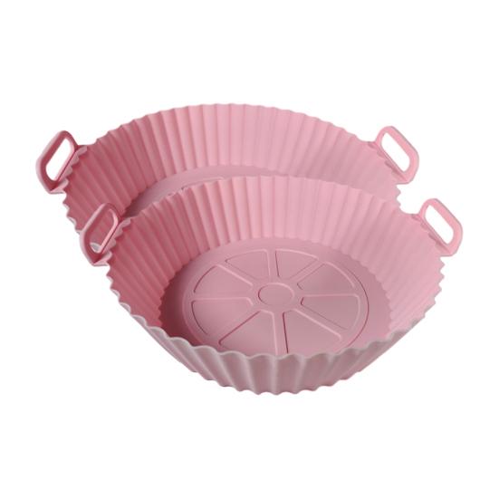 2Pcs Non-Stick Silicone Liner Mat 8-Inch Square Air Fryer Pad for 4-7 QT Air Fryers Heat Resistant Dishwasher Safe BPA-Free Cooking Accessory