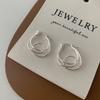 1PAIR New Irregular Winding Line Earrings Women's Geometry Unique Design Trendy Stud Earrings Fashion Light Luxury Niche Earrings