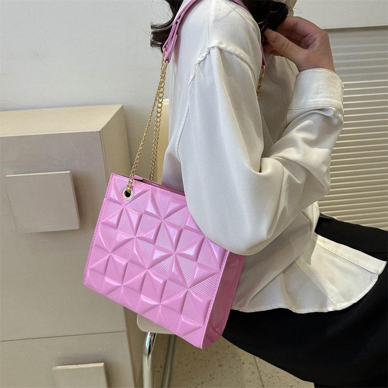 Simple Women's Fashion Bag New 2025 Spring and Summer New Popular Texture Chain Messenger Bag Casual Shoulder Bag