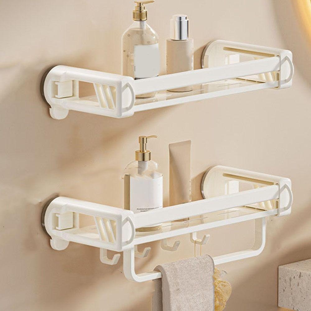 Wall Mounted Shampoo Storage Rack Punch Free Cosmetics Storage Rack Toilet Shampoo Holder  Kitchen