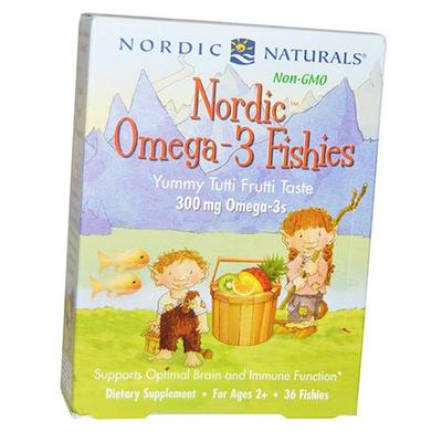Fish Oil for Children, Nordic Omega-3 Fishies, 36 Gelcaps Tutti Frutti (67352013)