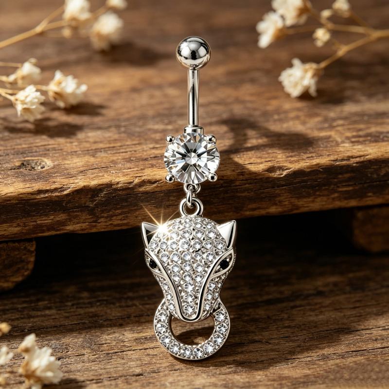 1Pcs Belly Button Rings Stainless Steel Leopard Navel Piercing Sexy Belly Rings Body Piercing Jewelry Navel Rings