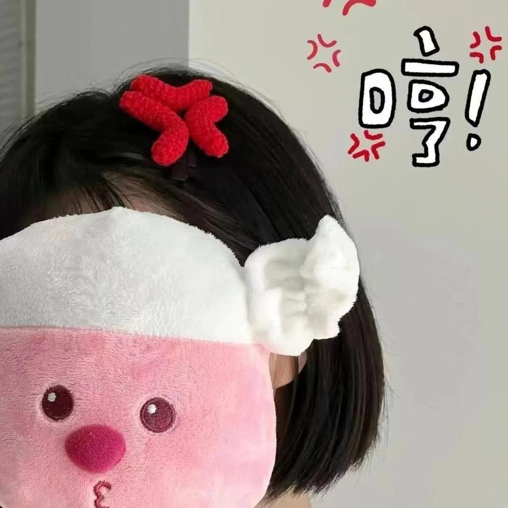 Creative Handmade Wool Angry Side Clip Ideal Headwear Gift for Commuters