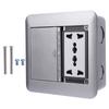 Embedded Floor Outlet 4000W Silver Color Double Door Multifunctional Embedded Electrical Outlet for