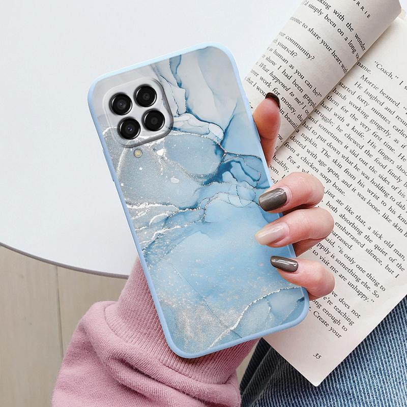 Case For Samsung Galaxy M33 M53 5G Phone Cover Vintage Marble Watercolor Painting Silicone tpu Funda For Samsung M55 M54 M34 M13