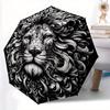 1pc Lion Head Ornament Automatic Umbrella - 8-Rib Foldable Design, Outdoor Adventures, and Family Celebrations Yy250829104