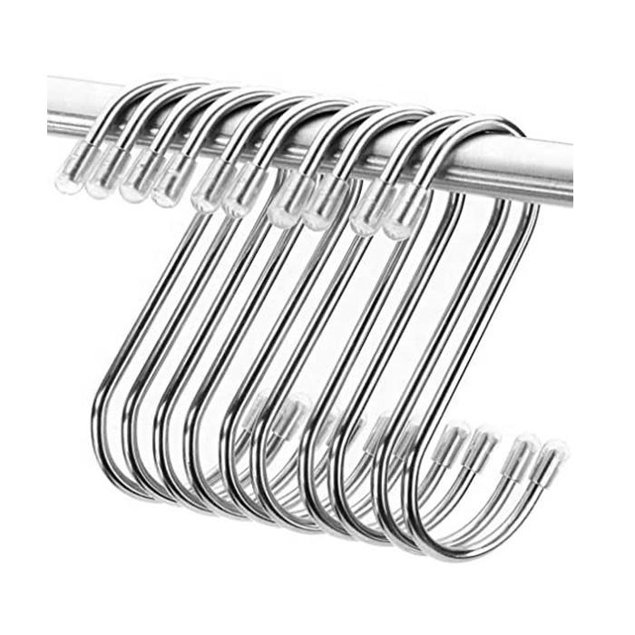 Factory E-Coating Black Carbon Steel S Hook S Shape Hanging Hook for Cloths and Kitchen Ware