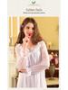 Elegant French Lace Modal Princess Nightgown - Women's Long Sleeve Sleepwear for Spring and Autumn