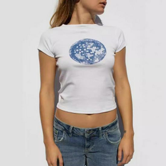 Nové dámské průsvitné síťované zkrácené tričko, top, zakrytí bikin