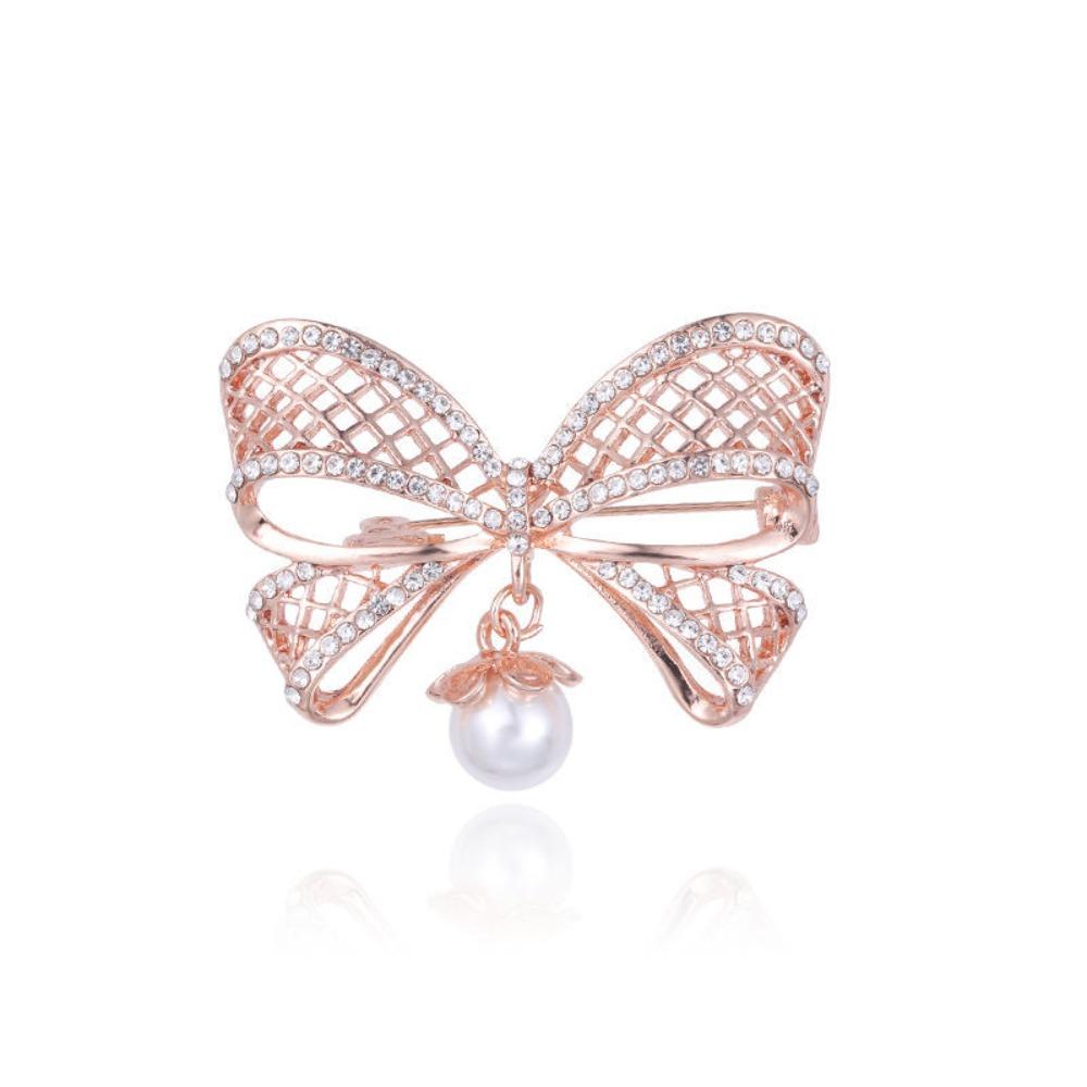 Korsage Schleife Brosche Anstecknadel Anti-Licht Kragenanstecker Damenbekleidung Zubehör