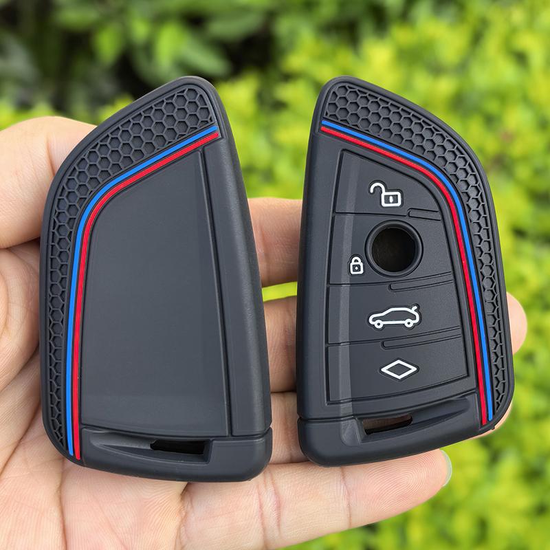 Silicone Remote Car Key Cover Keychain Key Case For BMW X1 X3 X4 X5 X6 Series 1 2 3 5 7 G20 G02 G05 G31 G23 F34 F15 F40 IX3