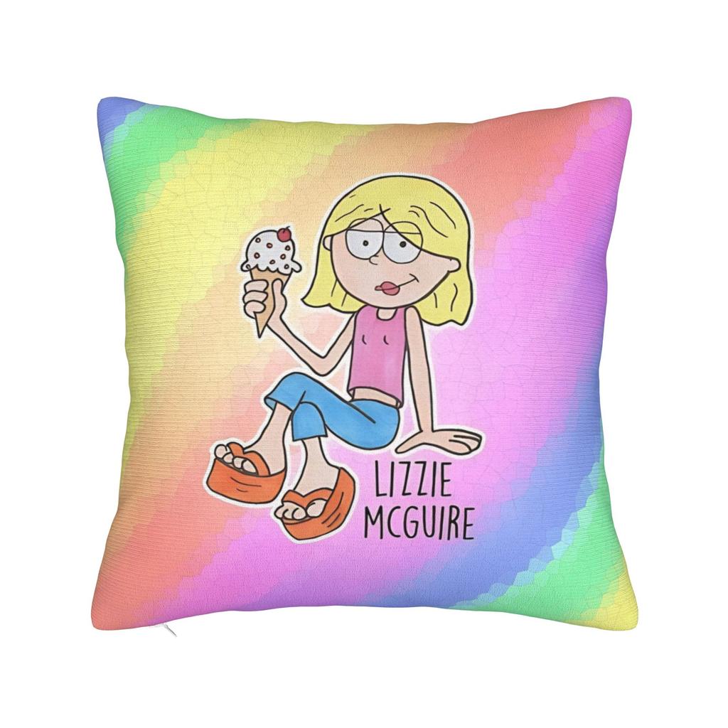 Lizzies Cartoon McGuires Square Pillow Case Cushion Cover Custom Zippered Decorative Pillowcase for Car 45x45cm