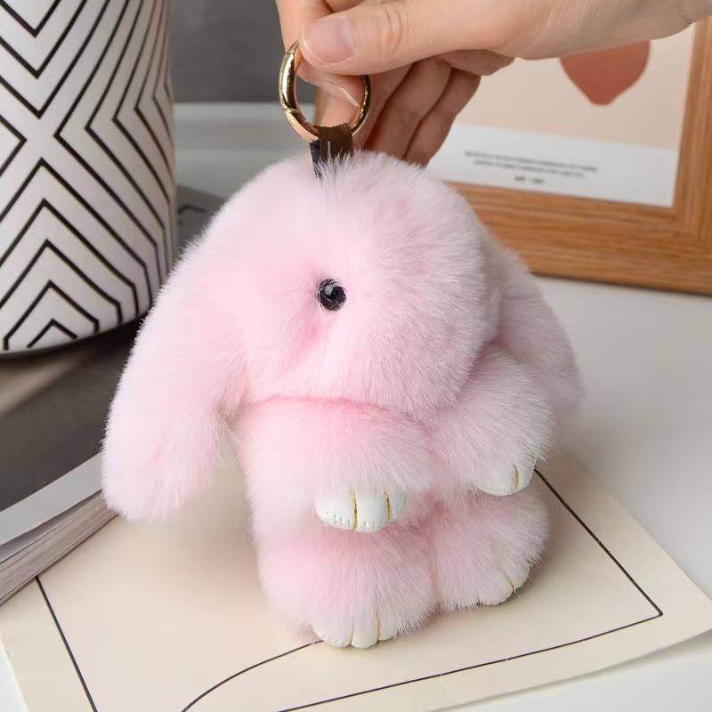 @@@ LATEST HOT Keychain Playthings Faux Angora Rabbit Plush Rabbit Pendant Dead Rabbit Keychain Pouch Hanging Ornament Various