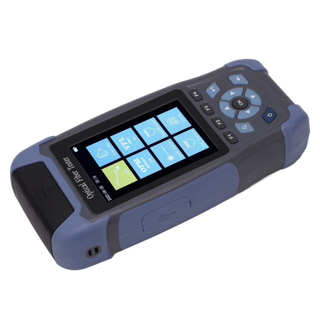 Optical Time Domain Reflectometer 9 in 1 Dual Wavelength 3.5in Color Display Fiber Optical Cable Tester 110‑240V