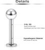 36Pcs Spike Nose Stud Surgical Steel Labret Jewelry Snake Bites Lip Piercing Monroe Lip Rings Studs for Women Men Helix Earring