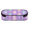 Large Capacity Pencil Case Lightweight 300D Polyester Smooth Zipper with Main Compartment Mesh Pocket and Pen Slots for Students
