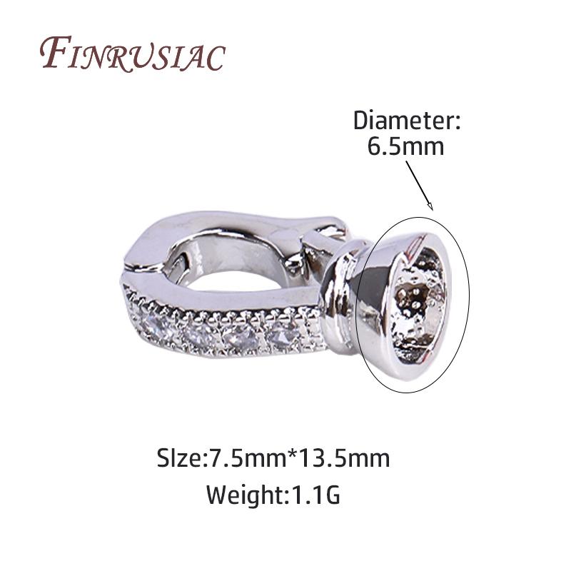

18K Gold Plated Inlaid Zircon Fastener Connector Clasps For Necklace Making,End Caps Fastener Clasp Handmade DIY Jewelry Making 1 Piece