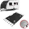 Husă de protecție universală impermeabilă din țesătură Oxford pentru tractare frontală - Durabilă, rezistentă la praf, cu benzi reflectorizante pentru RV/Camper/Rulotă