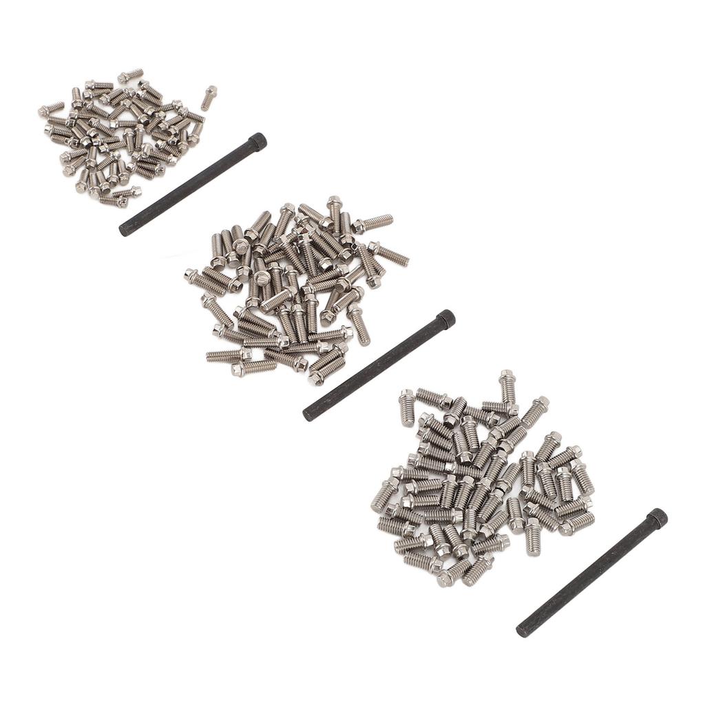 150 Stück RC Radnabenschrauben M2 M2.5 M3 Edelstahl RC Felgenschrauben-Set für 18 110 112 116