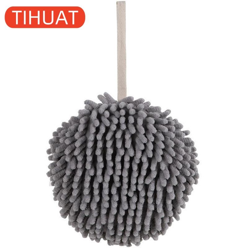 

Полотенце для рук Кухонные полотенца Ванная комната Мягкое Плюшевое Шениль Быстросохнущее Полотенце серый