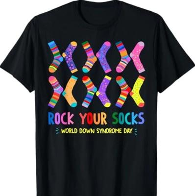 Rock Your Socks World Down Syndrome Awareness Day Women Kids T-Shirt