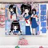 Japanese animestyle girl angel series wall hanging cute and girly bedroom tapestry rental room wallpaper