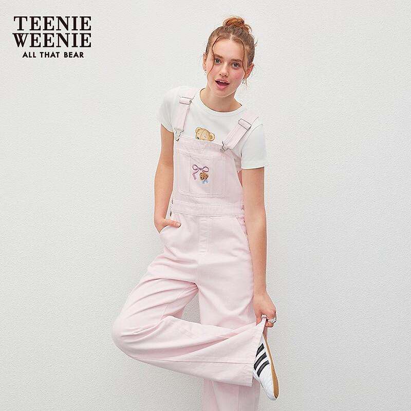 

Teenie Weenie Women s Pastoral Print Denim Overalls M