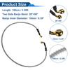 Motoforti 100cm Motorcycle Brake Clutch Oil Hose Line Silver Tone 1 Pc