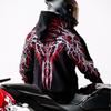 Felpa da Moto Riflettente LUXEON Grafica Riflettente Ribelle Urbano Casual Quotidiano Streetwear Notturno Felpa Top Y2k Biker