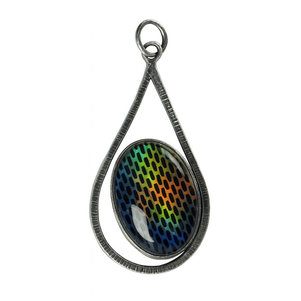 

925 Sterling Silver Pendant 33 Ct Australian Opal Beautiful Pendant Gemstone MY.PDS-378-NS 23.5 mm Approx. різнокольоровий