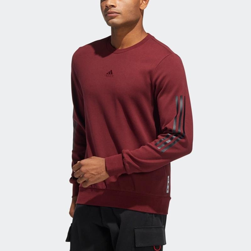 Adidas Cny Gfx Crew Sweatshirt Men Sweatshirt Dark-Red HC0265