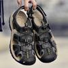 Summer New Men's Leather Sandals Outdoor Beach Men's Shoes Non-slip Thick-soled Wear-resistant Cowhide Sports Sandals Large Size